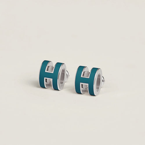HERMES Silver Mini Pop H Earrings | 愛馬仕 耳環 (迷你/多色) - LondonKelly 英國名牌代購