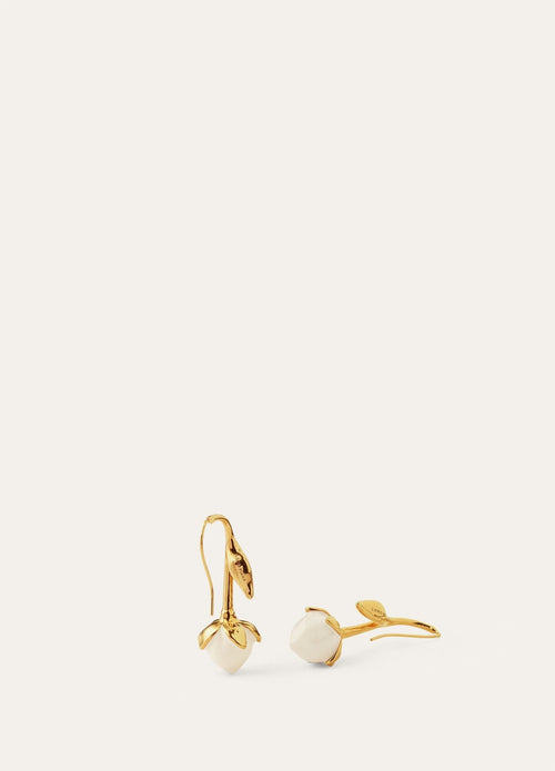 LORO PIANA Linen Flower Bud Earrings | 諾悠翩雅 耳環 (金色) - LondonKelly 英國名牌代購
