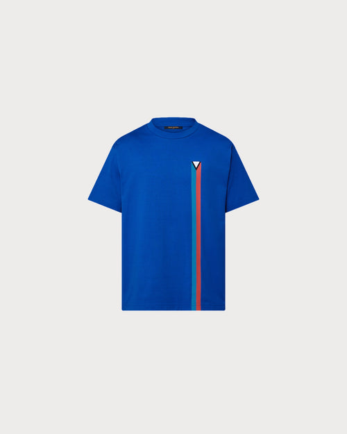 LOUIS VUITTON 1AG080 Short - Sleeved Embroidered Cotton T-Shirt | 路易威登 男仕上衣 (藍色) - LondonKelly 英國名牌代購