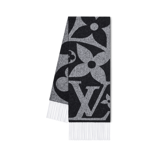 LOUIS VUITTON M97179 Snowy Kaleidoscope Scarf | 路易威登 頸巾 (黑色) - LondonKelly 英國名牌代購