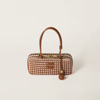 MIU MIU Beau Leather Bag | 繆繆 手袋 (啡白色) - LondonKelly 英國名牌代購