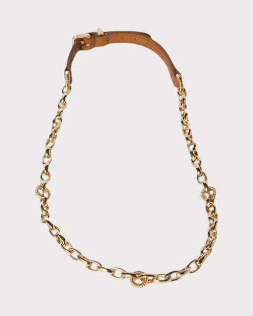 MIU MIU Metal and Leather Necklace | 缪缪 颈链 (金色) - LONDONKELLY 英国名牌代购