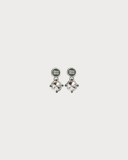 MIU MIU Metal Earrings with Crystals | 繆繆 耳環 (多色) - LondonKelly 英國名牌代購