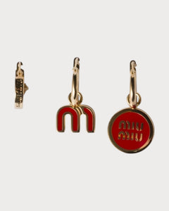 MIU MIU Set of Enameled Metal Earrings | 缪缪 耳环 (多色) - LONDONKELLY 英国名牌代购