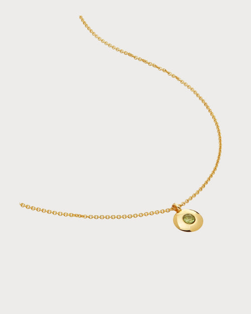 MONICA VINADER August Birthstone 18ct Gold Vermeil and Peridot Necklace | 颈链 (金色) - LondonKelly 英国名牌代购
