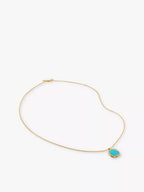 MONICA VINADER Delphi 18ct Yellow Gold - Plated Vermeil and Turquoise Pendant Necklace | 颈链 (蓝绿色) - LondonKelly 英国名牌代购