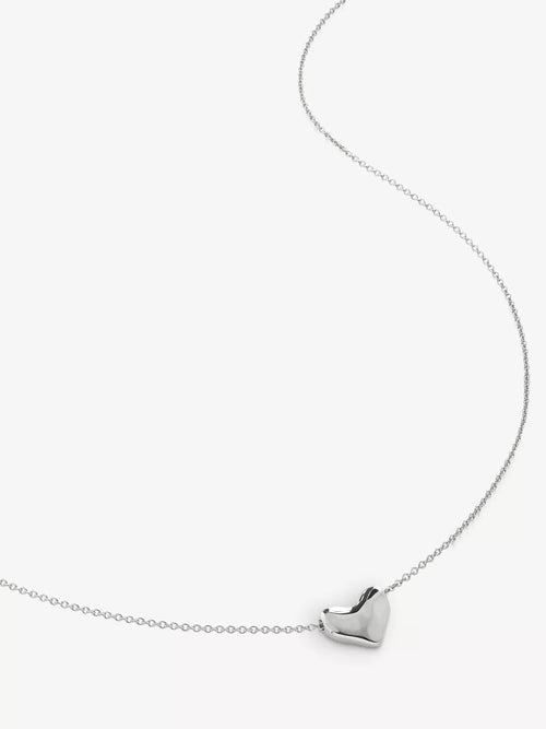 MONICA VINADER Heart - Charm Sterling - Silver Pendant Necklace | 颈链 (银色) - LondonKelly 英国名牌代购