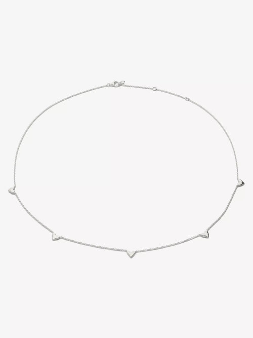 MONICA VINADER Heart Station Sterling - Silver Adjustable Chain Necklace | 頸鏈 (銀色) - LondonKelly 英國名牌代購