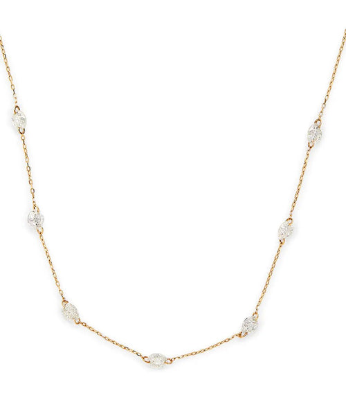 PERSEE Yellow Gold and Diamond 7 - Stone Danae Necklace | 黄金钻石七颗石颈链 (黄金) - LondonKelly 英国名牌代购