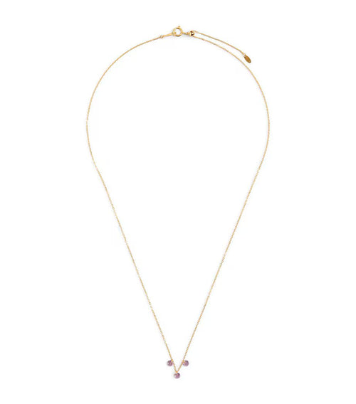 PERSEE Yellow Gold and Sapphire La Vie en Rose Necklace | 黃金藍寶石玫瑰人生項鍊 (黃金) - LondonKelly 英國名牌代購