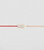 REDLINE Rose Gold and Diamond Infinite String - Chain Bracelet | 紅繩 手鏈 (0.15CT/玫瑰金) - LondonKelly 英國名牌代購