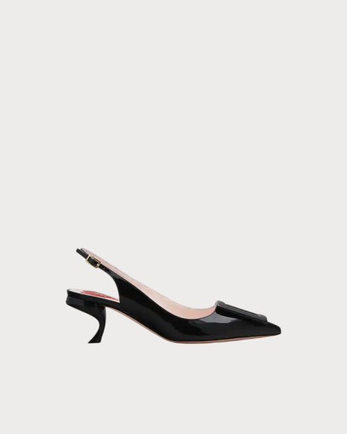 ROGER VIVIER Virgule Slingback Pumps in Patent Leather | RV 漆皮材質後帶高跟鞋 (多色) - LondonKelly 英國名牌代購
