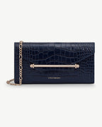 STRATHBERRY Multrees Chain Croc - Embossed Wallet | 壓紋鱷魚紋銀包鏈鏈布 (黑色) - LONDONKELLY 英國名牌代購