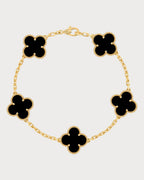 VAN CLEEF & ARPELS Vintage Alhambra Onyx Bracelet | 梵克雅宝 缟玛瑙手链 (黄金) - LONDONKELLY 英国名牌代购