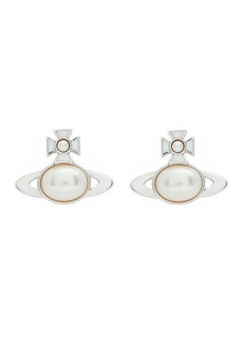 VIVIENNE WESTWOOD Gaby Orb Faux Pearl - Embellished Stud Earrings Silver | 西太后 耳环 (多色) - LondonKelly 英国名牌代购