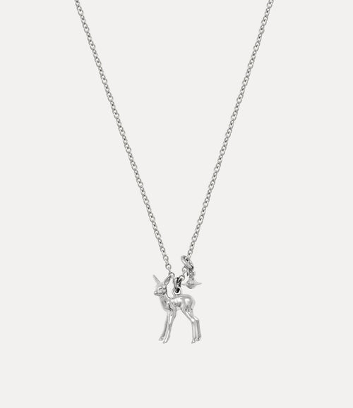 VIVIENNE WESTWOOD Monette Small Platinum Pendant Necklace | 西太后 頸鏈 (銀色) - LondonKelly 英國名牌代購