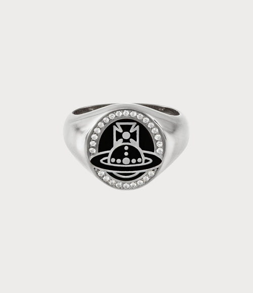 VIVIENNE WESTWOOD Sussex Ring | 西太后 男仕戒指 (黑银色) - LONDONKELLY 英国名牌代购