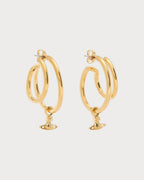 VIVIENNE WESTWOOD The Ronda Layered Hoop Earrings | 西太后 耳環 (金色) - LondonKelly 英國名牌代購