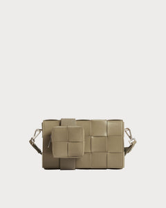 BOTTEGA VENETA Men's Leather Cassette with Versatile Strap | 葆蝶家 男仕手袋 (Taupe)