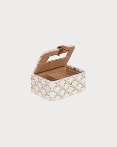CELINE Triomphe Canvas Large Jewels Case | 賽琳 首飾盒 (White)