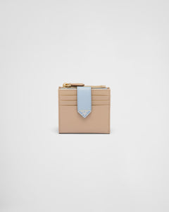 PRADA Small Saffiano and Leather Wallet | 普拉達 銀包 (Beige)
