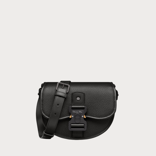 CHRISTIAN DIOR Men's Mini Gallop Bag with Strap(Black)