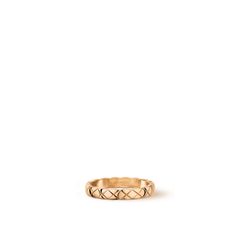 CHANEL J11793 Coco Crush Ring Quilted Motif Mini & 18K White Gold | CHANEL Ring (Multiple Colors)