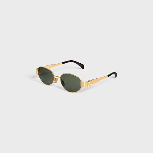 CELINE Women's Triomphe Metal 01 sunglasses in Metal | CELINE sunglasses (multi-color)
