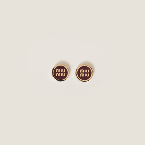 MIU MIU Enameled Metal Earrings | 繆繆 耳環 (多色)