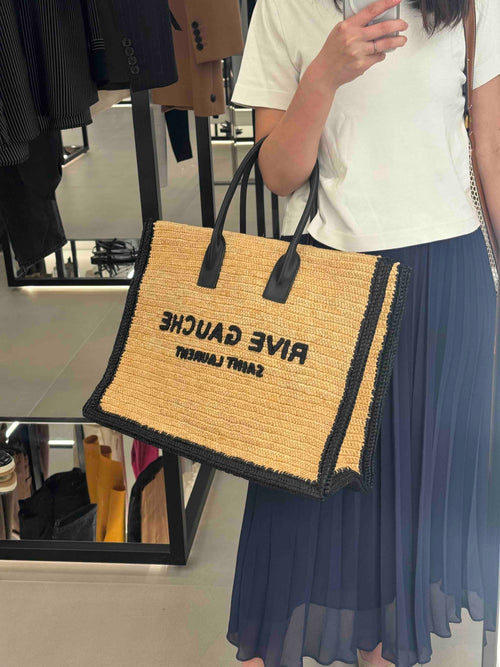 YSL SAINT LAURENT Tote Bag Raffia(Natural)