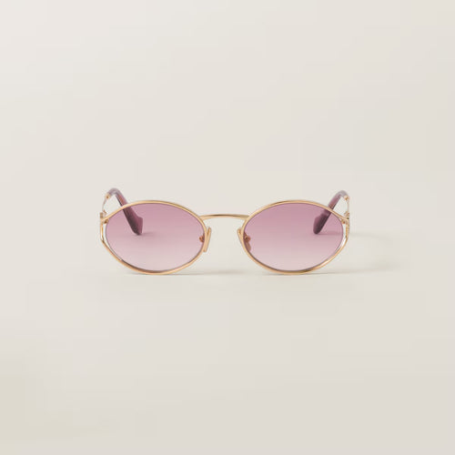 MIU MIU Logo Sunglasses Pink Beg Shaded Lenses | 繆繆 太陽眼鏡 (粉米漸層鏡片)