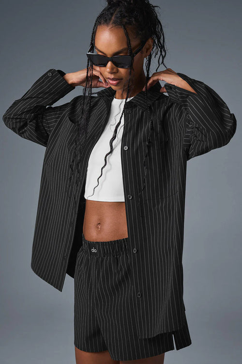 ALO YOGA Pinstripe Daylight Button Down Long Sleeve | 細條紋長袖襯衫 (多色)