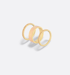 CHRISTIAN DIOR Dior Code Ring Set Gold-Finish Metal | Dior set of 3 rings (multi-color)