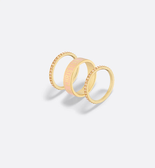 CHRISTIAN DIOR Dior Code Ring Set Gold-Finish Metal | Dior set of 3 rings (multi-color)