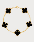 VAN CLEEF & ARPELS Vintage Alhambra Onyx Bracelet | 梵克雅宝 缟玛瑙手链 (黄金)
