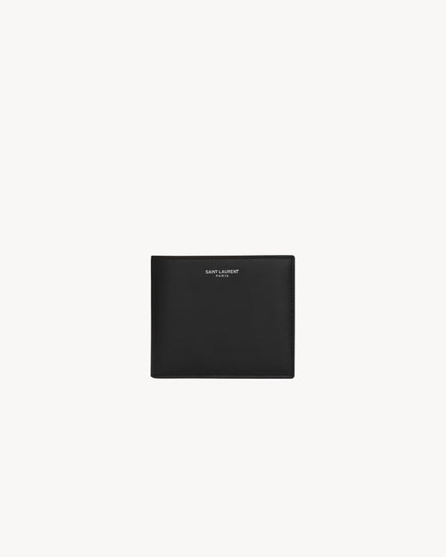 YSL SAINT LAURENT Men's Saint Laurent Paris East/West Wallet In Smooth Leather | Saint Laurent Men's Wallet (Black)