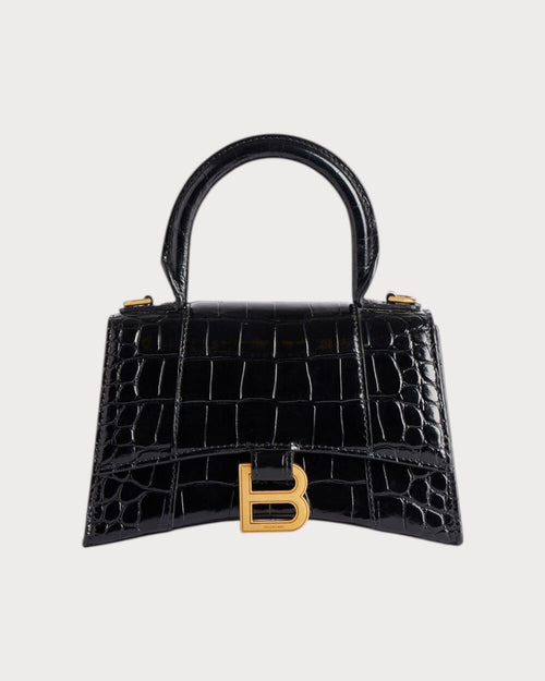 BALENCIAGA Women's Hourglass Handbag Calfskin(XS/Black) - LONDONKELLY 英國名牌代購