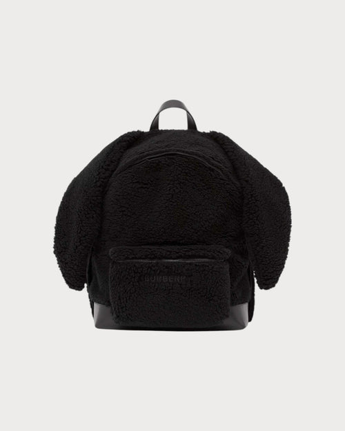 BURBERRY Men's Rabbit Detail Fleece Backpack | 博柏利 男仕背囊 (黑色) - LONDONKELLY 英國名牌代購