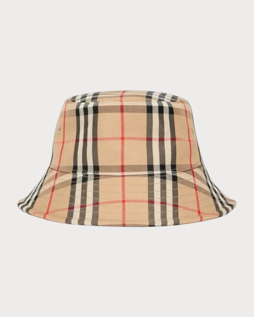 BURBERRY Vintage Check Bucket Hat Cotton Canvas(Beige) - LONDONKELLY 英国名牌代购