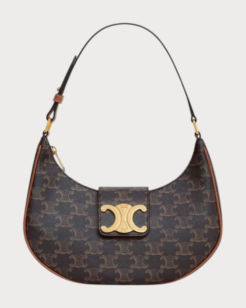 CELINE Ava Triomphe Bag Triomphe Canvas & Calfskin(Tan) - LONDONKELLY 英國名牌代購