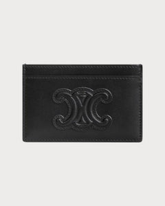 CELINE Card Holder Cuir Triomphe | 賽琳 牛皮卡套 (Black)