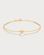 CELINE Les Perles Celine Bracelet Resin Pearl & Brass(Gold) - LONDONKELLY 英國名牌代購