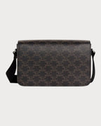 CELINE Men's Flap Messenger Bag in Shiny Calfskin (Black) | 賽琳 男仕亮澤牛皮革翻蓋郵差袋 (黑色) - LONDONKELLY 英國名牌代購