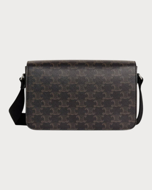 CELINE Men's Flap Messenger Bag in Shiny Calfskin (Black) | 賽琳 男仕亮澤牛皮革翻蓋郵差袋 (黑色) - LONDONKELLY 英國名牌代購