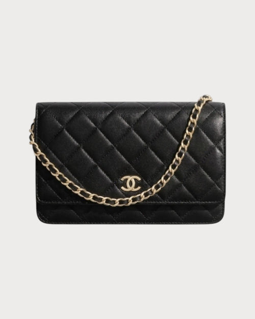 CHANEL AP0250 Classic Lambskin Wallet on Chain | 香奈兒 羊皮銀包連鏈帶 (黑色銀扣) - LONDONKELLY 英國名牌代購
