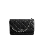 CHANEL AP0250 Classic Lambskin Wallet on Chain | 香奈兒 羊皮銀包連鏈帶 (黑色銀扣) - LONDONKELLY 英國名牌代購