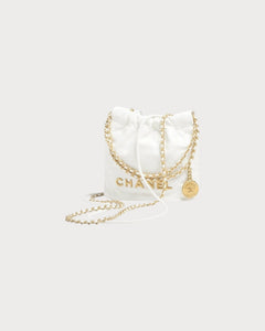 CHANEL AS3980 22 Mini Bag | 香奈兒 迷你手袋 (黑色/白字) - LONDONKELLY 英國名牌代購