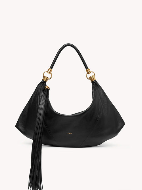 CHLOE Foulard Shoulder Bag In Grained Leather | 蔻依 手袋 (黑色) - LondonKelly 英國名牌代購