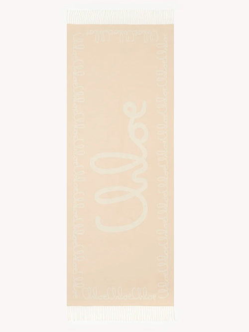 CHLOE The Iconic Scarf In Jacquard Wool | 蔻依 頸巾 (米色) - LondonKelly 英國名牌代購