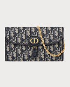 CHRISTIAN DIOR Bobby East - West Pouch with Chain Oblique Jacquard(Blue) - LONDONKELLY 英国名牌代购